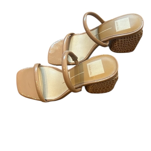 Dolce Vita Shoes - Dolce Vita Tan Heeled Sandals Modern Minimalist Design Size 6.5 Nude Neutral